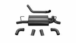 Corsa 21013BLK Jeep JL Axle Back Exhaust 2.5 Inch Dual Rear Exit W/Turn Down Outlets 18 Wrangler JL 