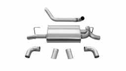 Corsa 21013 Jeep JL Axle Back Exhaust 2.5 Inch Dual Rear Exit W/Turn Down Outlets 18 Wrangler JL Spo