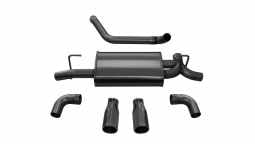 Corsa 21014BLK Jeep JL Axle Back Exhaust 2.5 Inch Dual Rear Exit W/Rolled 3.5 Inch Tips 18 Wrangler 
