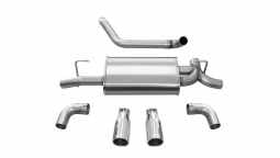 Corsa 21014 Jeep JL Axle Back Exhaust 2.5 Inch Dual Rear Exit W/Rolled 3.5 Inch Tips 18 Wrangler JL 