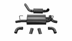 Corsa 21015BLK Jeep JL Axle Back Exhaust 2.5 Inch Dual Rear Exit w/Turn Down Outlets 18 Wrangler JL 