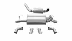 Corsa 21015 Jeep JL Axle Back Exhaust 2.5 Inch Dual Rear Exit W/Turn Down Outlets 18 Wrangler JL Tou