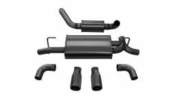 Corsa 21016BLK Jeep JL Axle Back Exhaust 2.5 Inch Dual Rear Exit W/Rolled 3.5 Inch Tips 18 Wrangler 