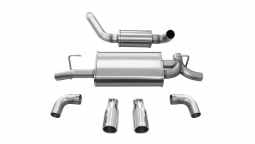 Corsa 21016 Jeep JL Axle Back Exhaust 2.5 Inch Dual Rear Exit W/Rolled 3.5 Inch Tips 18 Wrangler JL 