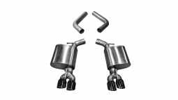 Corsa 21020BLK 3.5 Inch Axle-Back Dual Side Exit 15-18 Challangerwith Black Pro-Series Tips