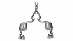 Corsa 21040 2018-2021 Ford Mustang 3.0 Inch Cat-Back Exhaust System Polished Twin 4.0 Inch Tips Xtre