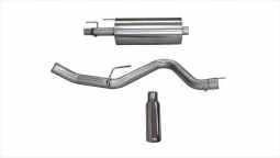 Corsa 24836 3.0 Inch Cat-Back Sport Single Side Exit Exhaust 4.0 Inch Slash Cut Polished Tip Ford F1