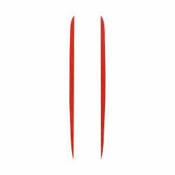 1984-1990 C4 Corvette Hood Stripe Decals - Red Faux Leather