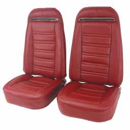 1973-1974 C3 Corvette Mounted Seats Oxblood 100% Leather With Shoulder Harness