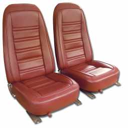 1978 C3 Corvette Mounted Seats Saffron Leather Vinyl