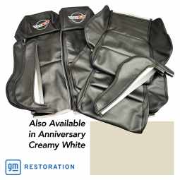 1988 C4 Corvette OE Style Embroidered Sport Leather Seat Covers - 35th Anniversary