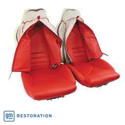 1994-1996 C4 Corvette Reproduction 100% Leather Sport Seat Covers W/Foam - Red