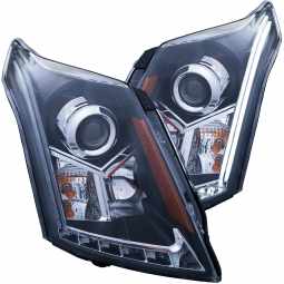 Anzo 111308 Projector Headlight Set for 2010-2015 Cadillac SRX (Black/Clear)