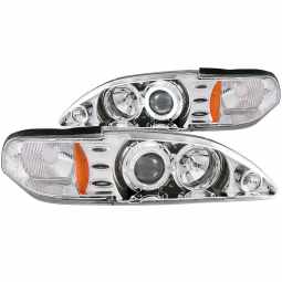 Anzo 121039 Projector Headlight Set w/Halo for 1994-1998 Ford Mustang