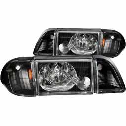 Anzo 121192 Crystal Headlight Set for 1987-1993 Ford Mustang