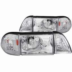 Anzo 121195 Crystal Headlight Set for 1987-1993 Ford Mustang