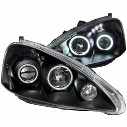 Anzo 121197 Projector Headlight Set w/Halo for 2005-2006 Acura RSX