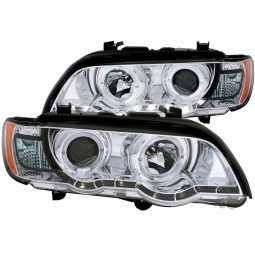 Anzo 121397 Projector Headlight Set w/Halo for 2000-2003 BMW X5
