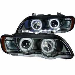 Anzo 121398 Projector Headlight Set w/Halo for 2000-2003 BMW X5