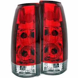 Anzo 211140 Tail Lights for 1988-2000 Chevy-GMC Trucks (Red/Clear)