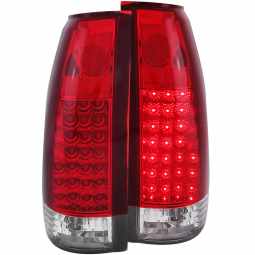 Anzo 311004 LED Tail Lights for 1988-2000 Chevy-GMC Trucks (Red/Clear)