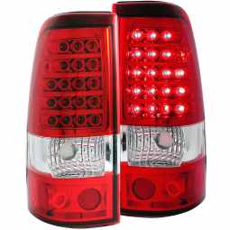 Anzo 311007 LED Tail Lights for 2003-2007 Silverado (Red/Clear)