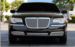 Upper Class Polished Bentley Style Stainless Mesh Grille 2011-2013 300