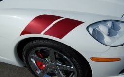 Front Fender Accent Double Hash Stripes for C6 Corvette and Z06