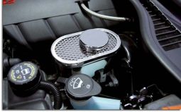 Perforated Stainless Master Cylinder Cover with Cap for C6 Corvette