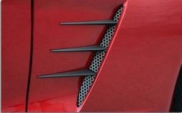 Blakk Stealth Perforated Side Vent Grilles with Spears for C6 Corvette