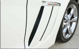 Blakk Stealth Laser Mesh Side Grilles for 2010 2012 C6 Corvette GS