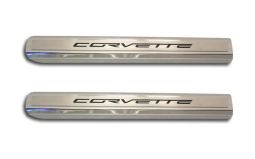 C6 Corvette Executive Series Doorsills with Carbon Fiber Inlay