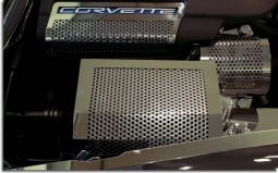 Perforated Stainless Fuse Box Cover for C6 Corvette GS Z06 ZR1