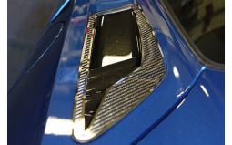 Carbon Fiber and Stainless Rear Quarter Vent Trim C7 Corvette Stingray