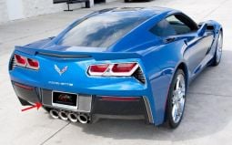 Carbon and Stainless Tag Back Plate Surround for C7 Corvette Stingray