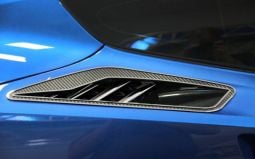 Carbon Fiber and Stainless Rear Quarter Trim for C7 Corvette Stingray