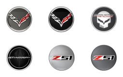 Logo Center Caps for Factory C7 Corvette Stingray Wheels