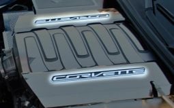 Polished Stainless Fuel Rail Cover Lettering for C7 Corvette Stingray