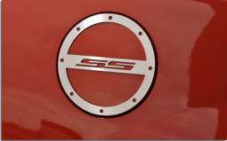Stainless Steel Fuel Door Trim with SS or RS Logo for 2010-2015 Camaro