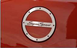 Stainless Steel Fuel Door Trim with Super Sport Logo 2010-2015 Camaro