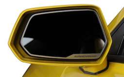 Camaro Brushed Side View Mirror Trim with Supercharged