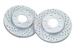 Slotted and Cross Drilled Front Rotors for 2010-2013 Camaro