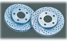 Slotted and Cross Drilled Rear Rotors for 2010-2013 Camaro