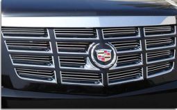 2 Piece Billet Grille Chrome Grid Replacement for 2007-2012 Escalade
