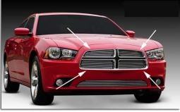 Polished Billet Grill Bolt on Overlay 4pc For 2011 2012 Charger
