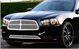 Upper Class Polished Stainless Mesh Bumper Grille for Charger