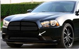Upper Class All Black Mesh Bumper Grille for Charger