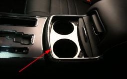 Polished Stainless Cup Holder Trim Plate for 2011 2012 Charger