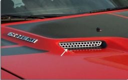 Polished Stainless Hood Scoop Overlay Grilles for Challenger