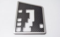 Carbon Fiber and Stainless Shifter Plate Overlay for Challenger V8